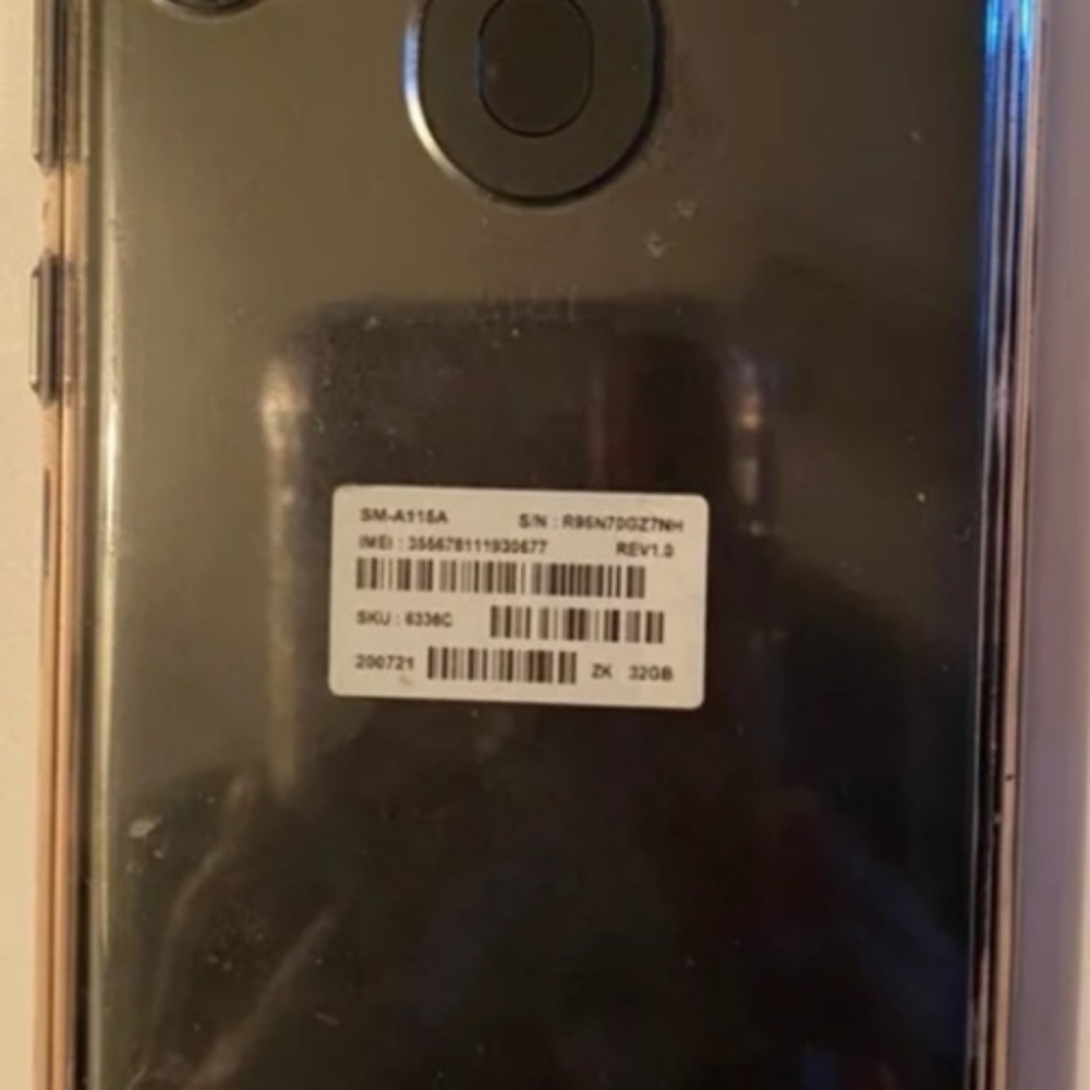 Samsung a 11 Unlock black